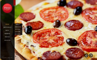 Pizza témakörű Weboldal sablon 41717