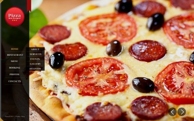 Plantilla de sitio web de pizza