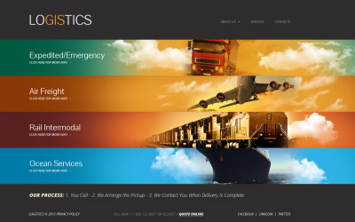 Tema Moto CMS HTML #41739 per Un Sito di Trasporti