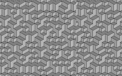 Arrière-plans carrelables de cubes isométriques