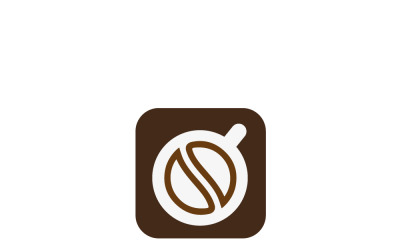 Coffee-Shop-Logo. Modernes Ideendesign