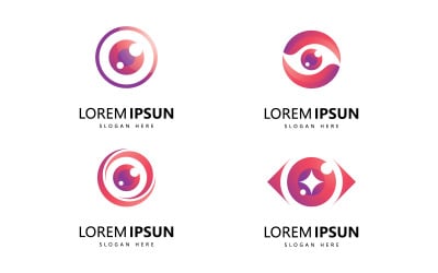 Colorful eye care  Health eye logo Template. Icon symbol V9