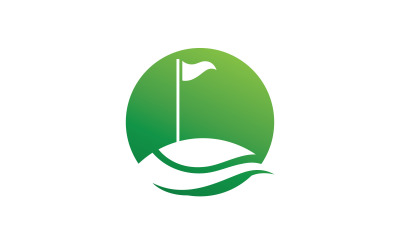 Golf logo vektor ikon lager illustration V4