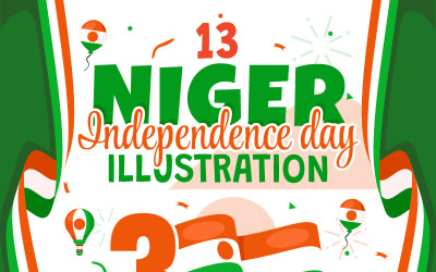 13 Illustrazione del Giorno dell&amp;#39;Indipendenza del Niger