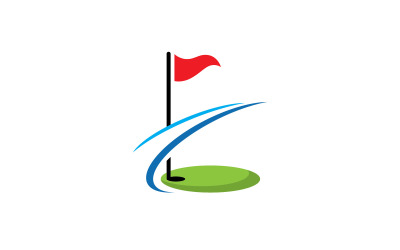Illustrazione delle azione dell&amp;#39;icona di vettore di logo di golf V1