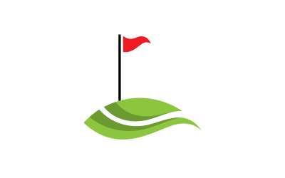 Ilustración de stock de icono vectorial del logotipo de golf V3