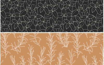 Ilustracje wzorów wektorowych ziół