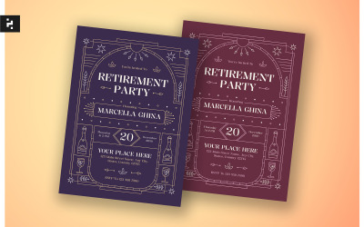 Invito festa di pensionamento Art Déco