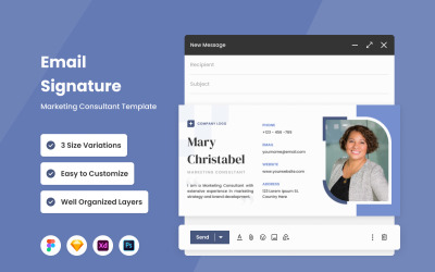 Marketingconsulent - Sjabloon voor e-mailhandtekening V1