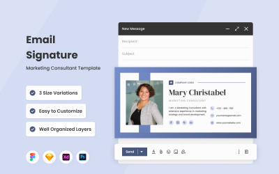 Marketingconsulent - Sjabloon voor e-mailhandtekening V3