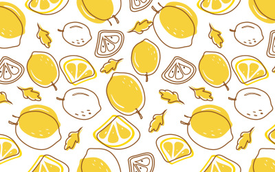 柠檬无缝矢量图案