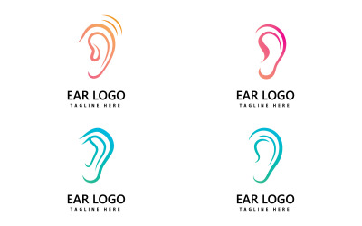 Ear,hearing logo icon vector design V0