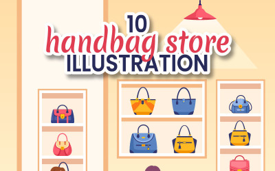 10 ilustrace obchod s kabelkami