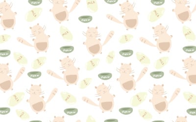 Meow Cat Seamless Pattern