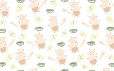 Miau, Katze, Nahtloses Muster
