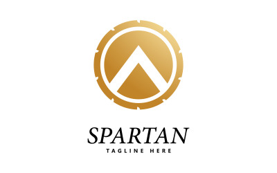 Spartaans schild logo pictogram vector V1