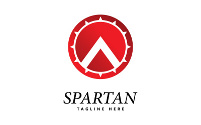 Spartaans schild logo pictogram vector V4