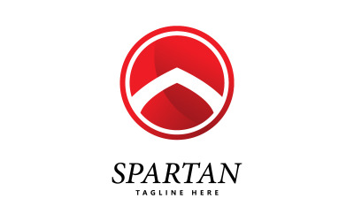 Spartan-Schild-Logo-Symbol, Vektor V3