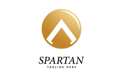 vector de icono de logotipo de escudo espartano V2