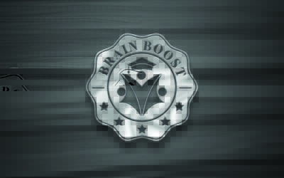 Brain Boost-logotypmall för utbildningstjänster