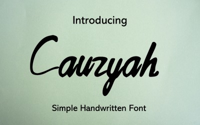 Cauzyah modern kézírásos betűtípus