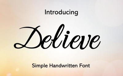 Delieve Modern handskrivet teckensnitt