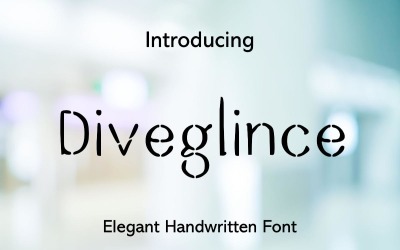 Diveglince moderna handskrivna teckensnitt
