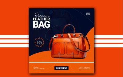 Läder Hangbag Flyer Design Mall