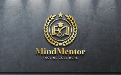 Mind Mentor 教育机构徽标设计模板