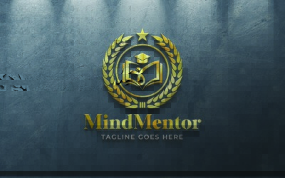 Mind Mentor Onderwijsinstellingen Logo Ontwerpsjabloon