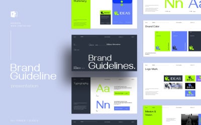 Modello di presentazione delle linee guida del brand_