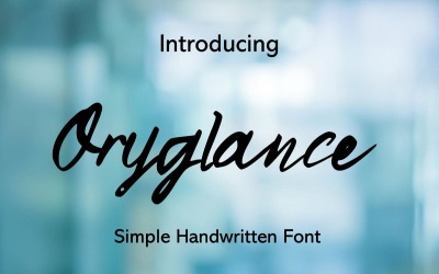 Oryglance handgeschreven lettertype