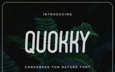 Quokky Condensed Fun Nature Schriftart