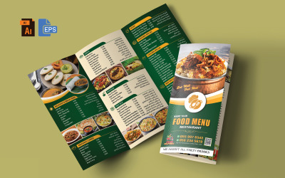 Restauracja 3-krotnie składane menu żywności