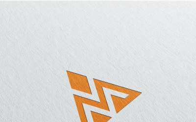 Шаблон логотипа горы М