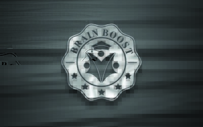 Šablona loga Brain Boost pro vzdělávací služby
