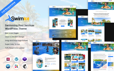 Swimice - Swimming Pool Services WordPress Theme