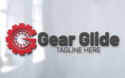 Vector auto wiel Gear Glide Logo sjabloon