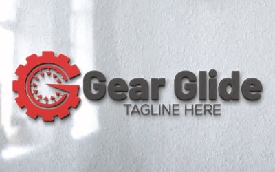 Vector Car Wheel Gear Glide Logo Template