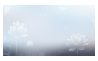 Arrière-plans 14400x8100px dans une palette de couleurs bleu-gris avec des lotus