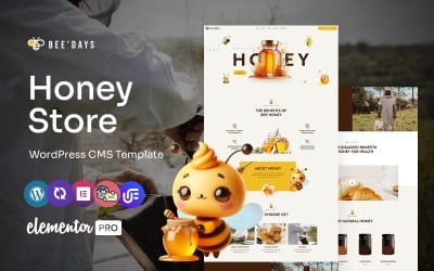 Beedays - Tema multipropósito Elementor de WordPress para granja y tienda de miel