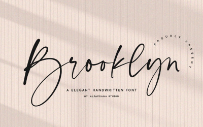 Brooklyn - handskrivet teckensnitt