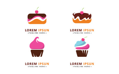 Cake icon vector design template V5