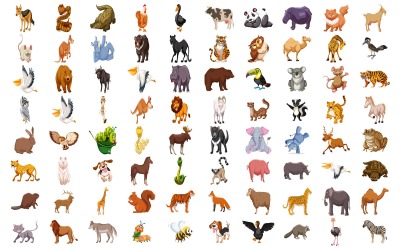 Divoká zvěř: SVG ilustrace zvířat