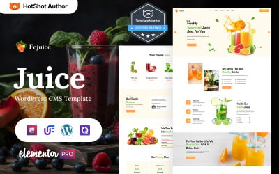 Fejuice – фруктовий сік і рідка тема WordPress Elementor