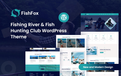 Fishfox - Tema WordPress per il club di pesca fluviale e di caccia al pesce