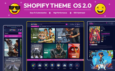 Gamebox - Çevrimiçi Oyun Mağazası Shopify OS2.0 Duyarlı Teması