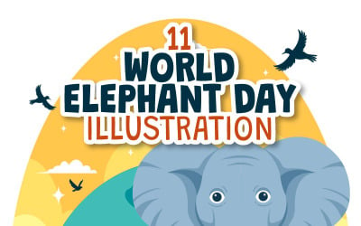 11 World Elephant Day Illustration