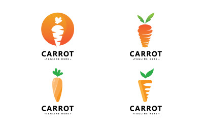 Karotten-Logo-Symbol, Vektor-Design-Vorlage V0