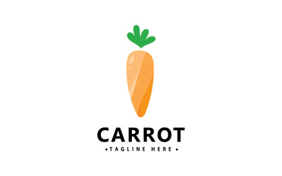 Modello di disegno vettoriale dell&amp;#39;icona del logo della carota V7